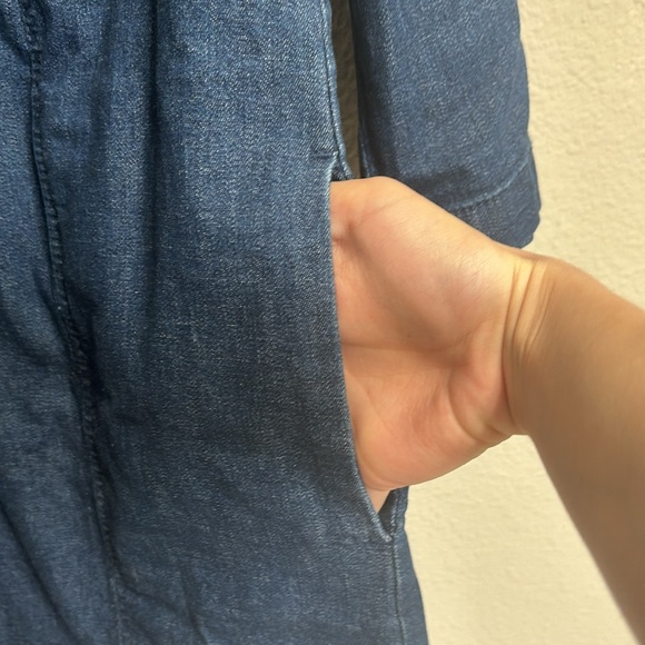 J Jill Denim Petite Small oversized lace up dress - Picture 4 of 8